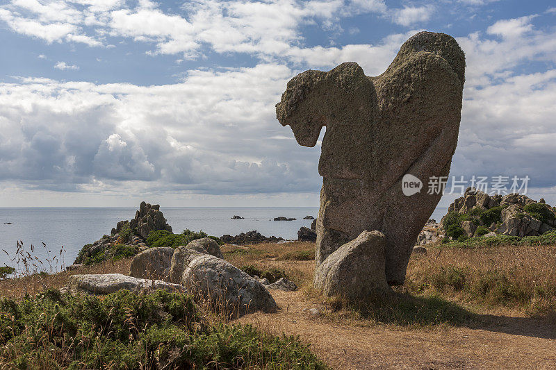 英国康沃尔郡锡利群岛圣艾格尼丝的Nag’s Head和圣Warna'a Porth